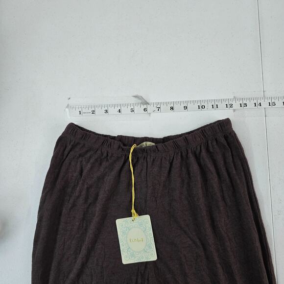 Chalet Women’s M C28111 Crinkle Knit Elastic Waist Pants Brown USA Made NWT 6310 - Picture 5 of 12